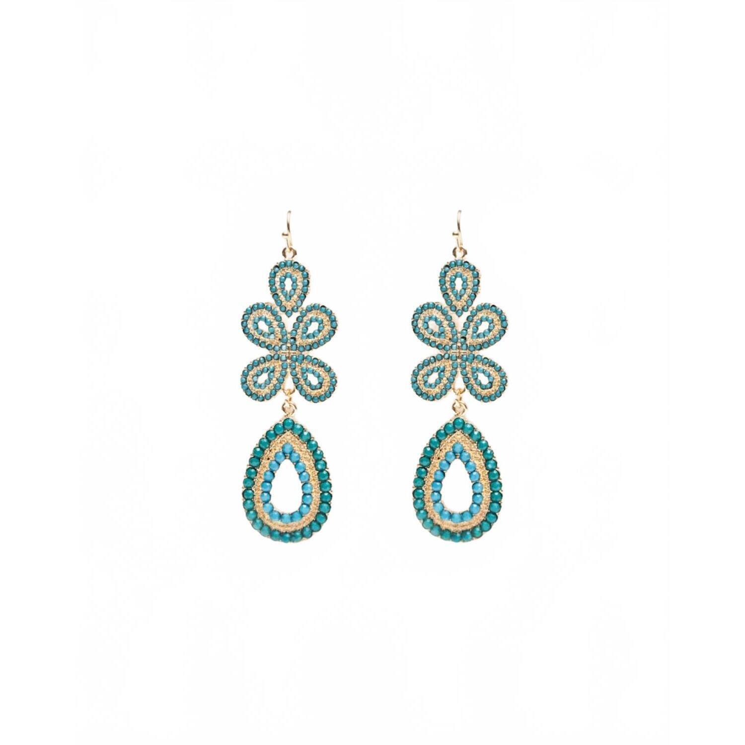 New Avenue Chic Beaded Earrings In Gold